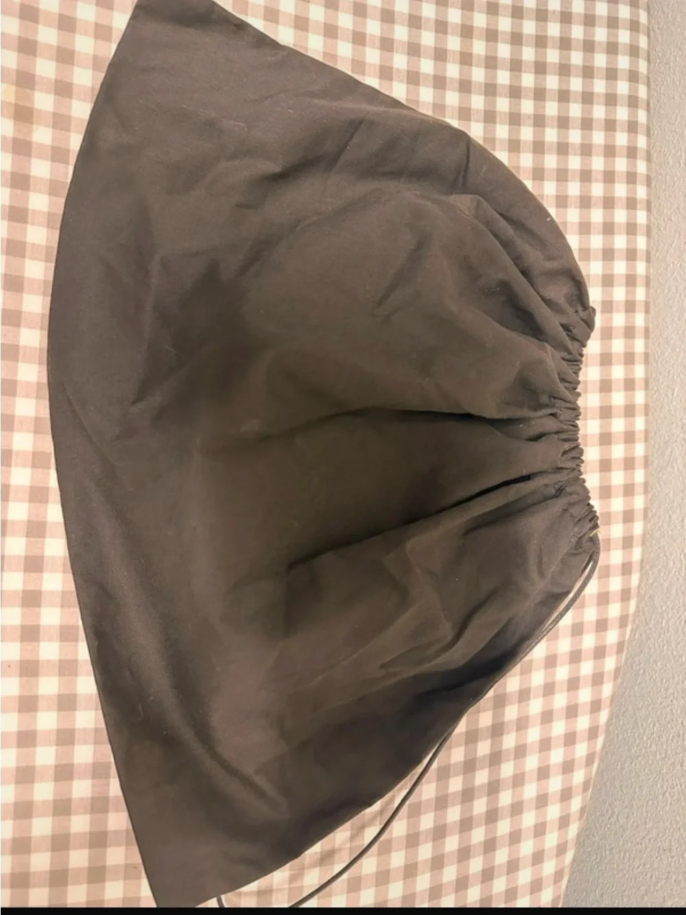 Gucci Brown Fabric Bag with Gold Logo